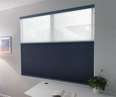 Honeycomb cellular shades with day/night option